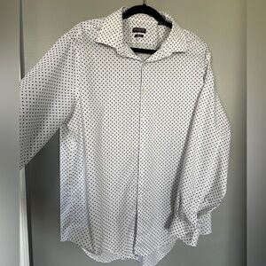 Van Heusen White Shirt with Black Triangle Pattern